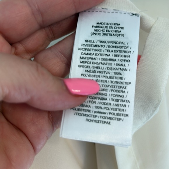 Lauren Ralph Lauren cream elegant shift cocktail mini dress ruffled side size 10 - Picture 10 of 17